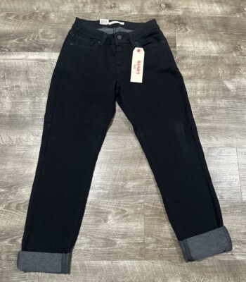 WOMENS Levi's JEANS Denim 529 Curvy Skinny Black Size W 28 EUC 5647