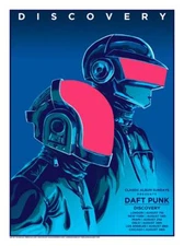 DAFT PUNK 2020 Discovery silkscreen poster by Tim Doyle Ltd Edition In Hand