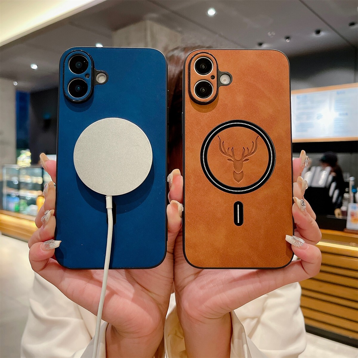 Leather Magnetic MagSafe Case For IPhone 16, 15, 14, 13, 12 – Shockproof, Slim Fit, Multicolored Cover