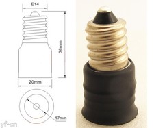 1pc E14 Male to E17 Female Base LED Light Bulb Adapter Holder Socket Converter
