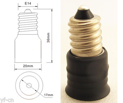 10pcs E14 Male to E17 Female Base LED Light Bulb Adapter Holder Socket Converter