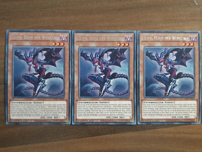 3x Yu-Gi-Oh! TAMA-DE049 Lilith, Dame der Wehklage Rare NM 1st Ed