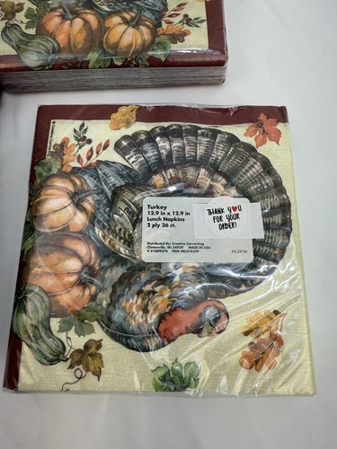 72 Christmas Napkins Timeless Turkey 2 Ply Dinner Paper Napkin USA MADE - Picture 2 of 3
