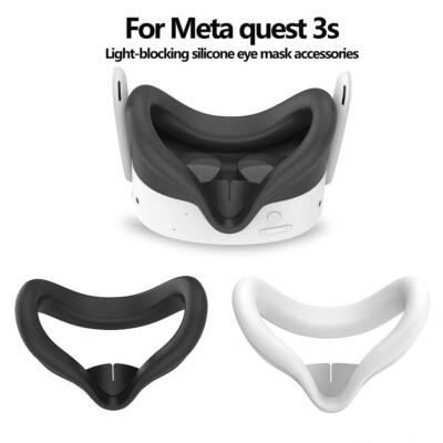 For Meta Quest3s VR Glasses Shading Silicone Mask Anti-sweat Face Cushion^