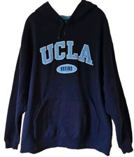 UCLA BRUINS Mens Navy Blue Fleece Embroidered Pullover Hoodie Sweatshirt XL