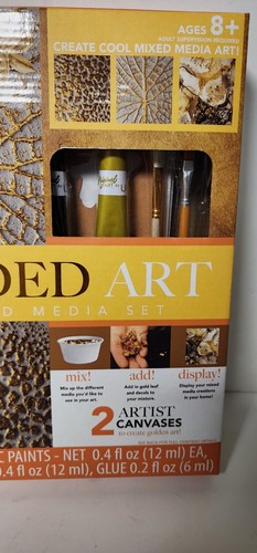 Gilded Art Mixed Media Craft Kit Set DIY Gift - Original Art by U Box NEW - 第 6/10 張圖片