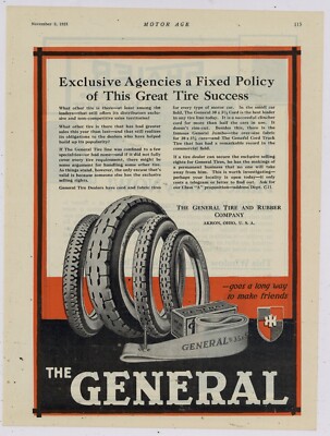 1921 General Tire & Rubber Co. Ad: Cord Auto Tires - Akron, OhiO | eBay