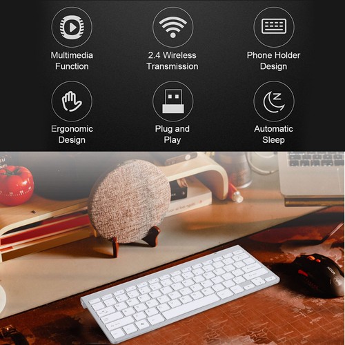 Kabelloses Tastatur- Und Mausset Computerzubehör Leise Für Laptop - Bild 9 von 12