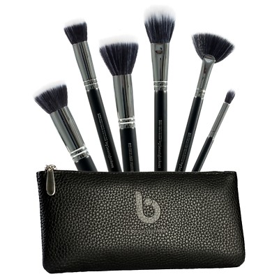 6 PIECE DUO FIBER MAKEUP BRUSH SET WITH MAKEUP BRUSH CASE
