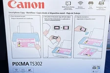 NEW Canon 302 (3722) Printer-Direct Phone Copy-USB /Wireless-Homework