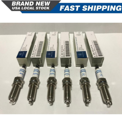 6x OEM YR7MPP33 Spark Plugs For Mercedes Double Platinum GERMANY OEM US