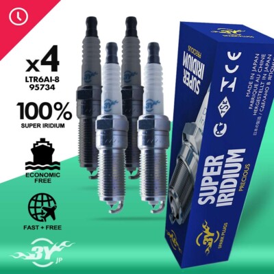4PC Spark Plug LTR6AI-8 95734 Fit for Ford Escape, Edge 2.0T, Focus2.0L JP