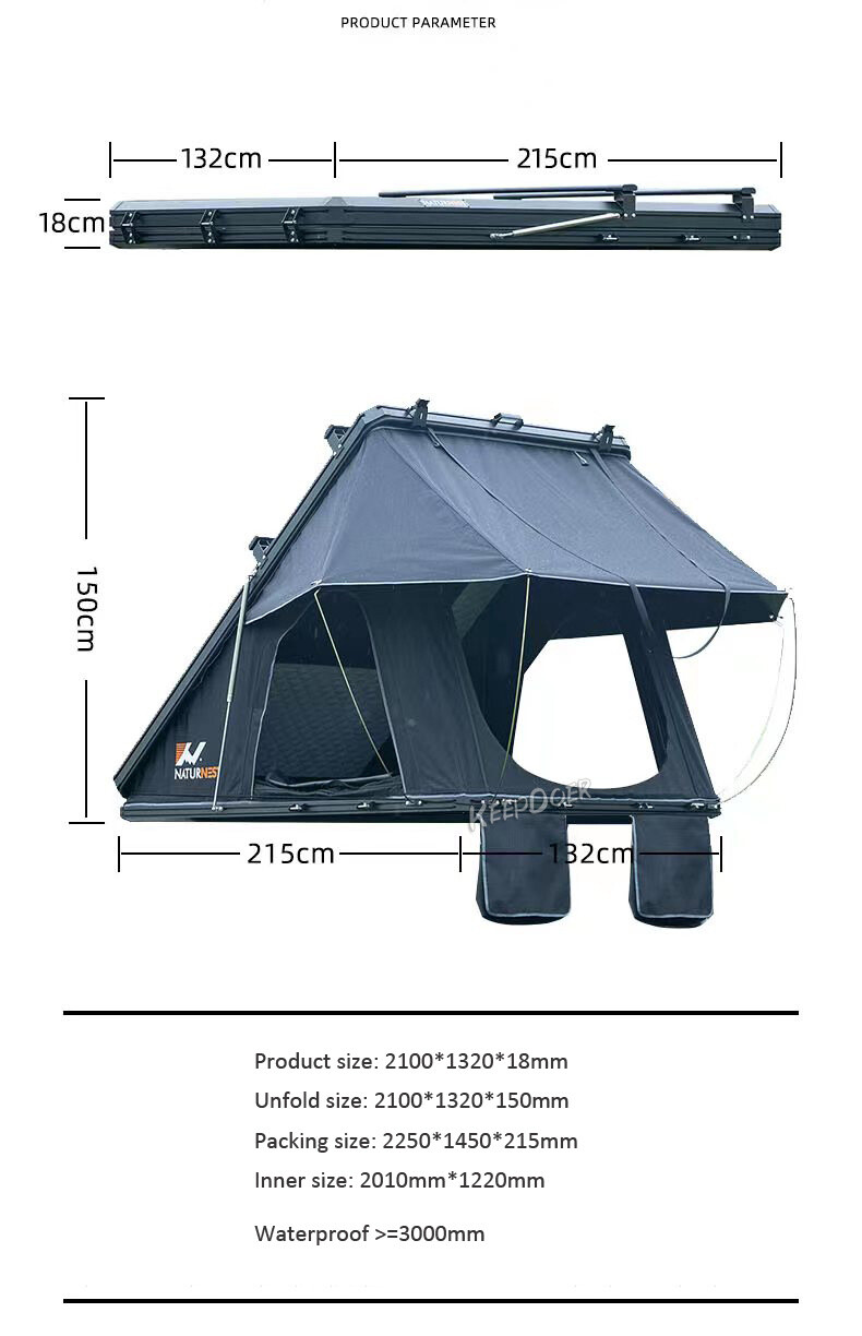 Outdoor Car Roof Top Tent Hardtop Folding Hard Shell SUV Pick-up Truck ...