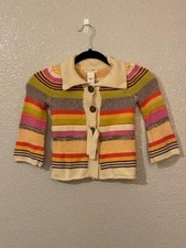 Genuine Kids Oshkosh Cardigan Sweater Girls Clothes Stripe 3T Knitted Jacket