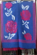 NEW Butef Pashmina Scarf Silk Cashmere Fringe Bright Multicolor Wrap Shawl 25x74