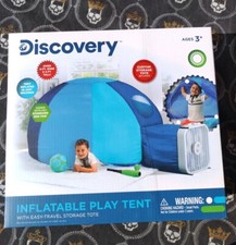 Discovery Kids Inflatable Play Tent, w/ Easy Travel Storage Tote NEW In Box
