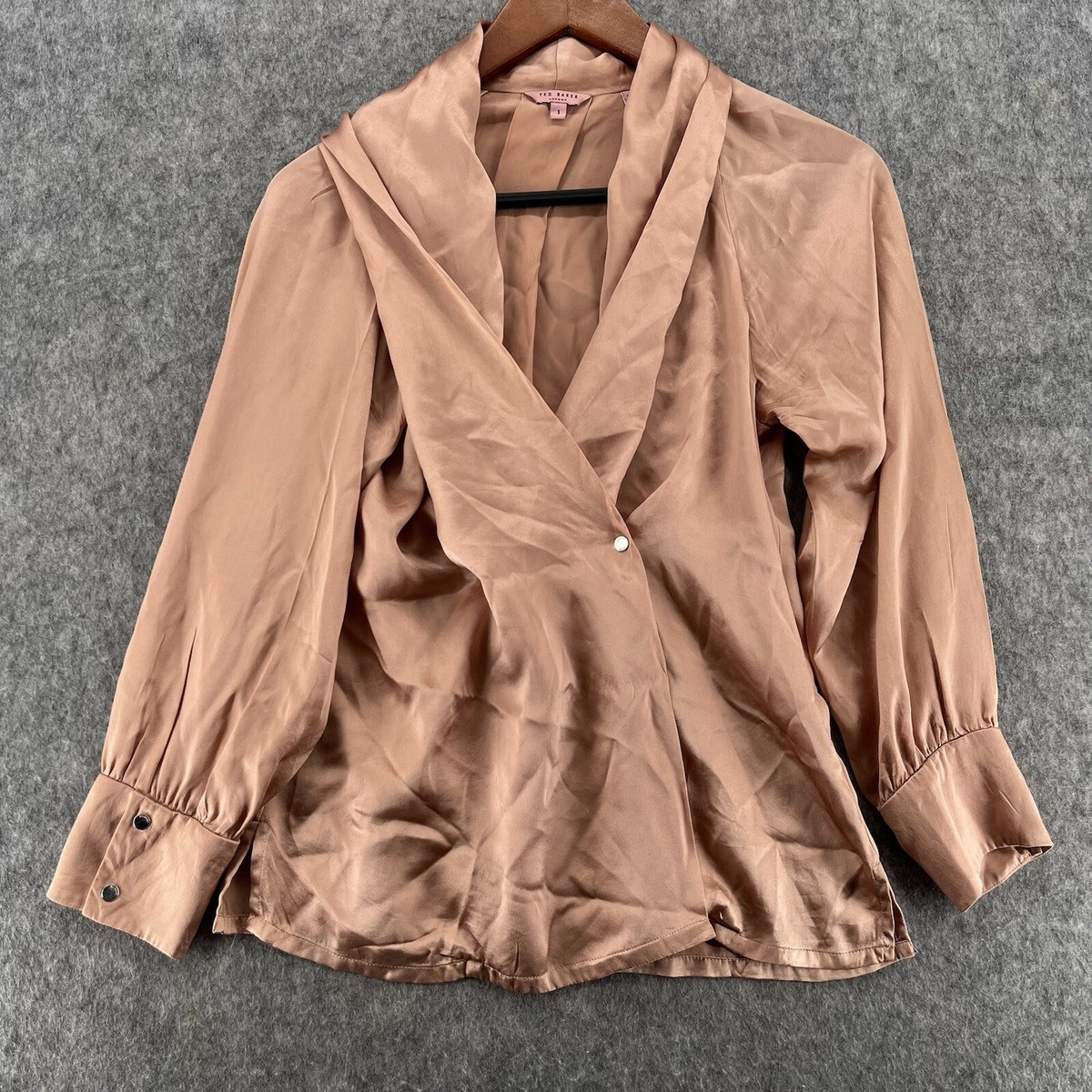 Tunique En Soie 100% Ted Baker Motif Roses - Taille 10 - Occasion Très Bon état