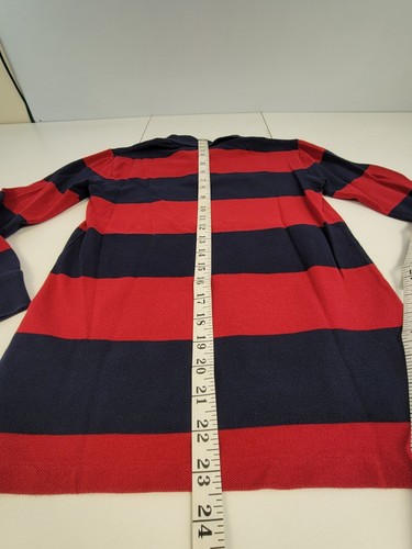 Ralph Lauren Rugby Red Blue striped logo patch youth Shirt size M (10-12) - Picture 8 of 8