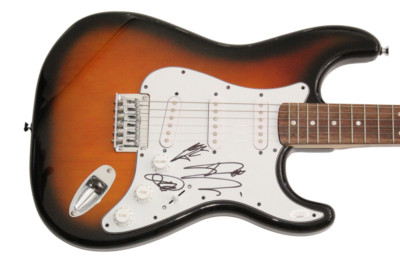Tokio Hotel Band (x3) Signed Autograph Fender Guitar Tom Kaulitz