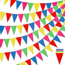 1020ft 720pcs Colorful Pennant Banner Flags Multicolor Bunting String