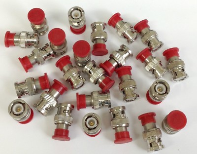 10PK Belkin Audio Video BNC Typical Termination Cable Connector Plugs - Red