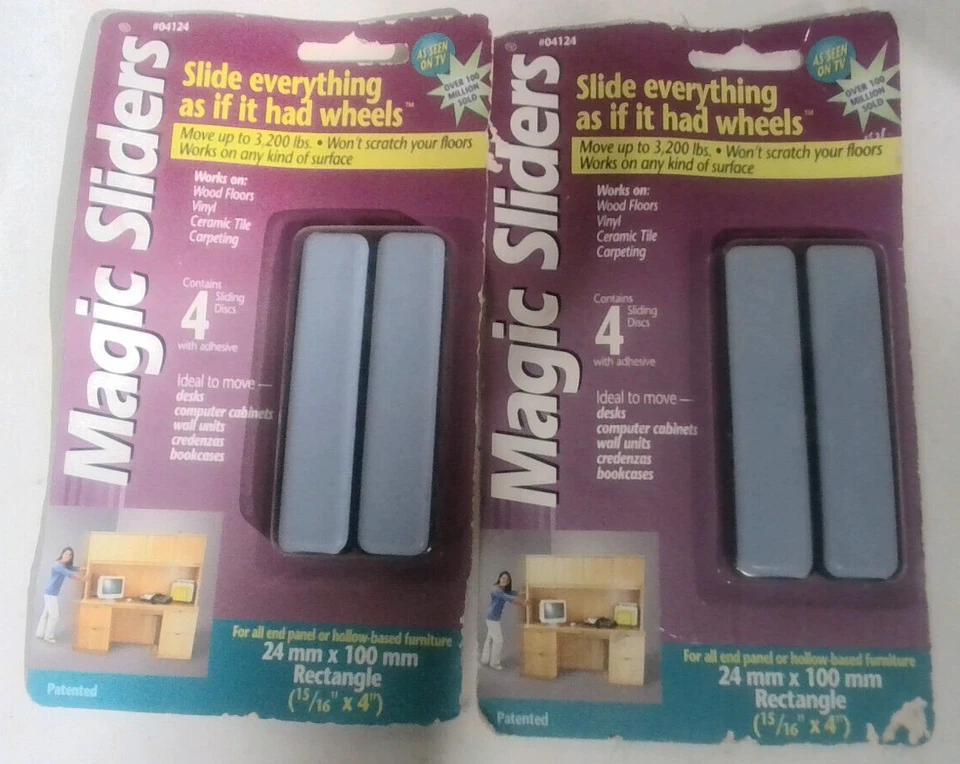 GREAT DEAL 4 Magic Sliders Heavy Duty Furniture Sliders Packs Rectangle & Round - Image 3 of 4