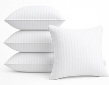 16x16 Throw Pillow Inserts Set of 4 Firm Fluffy Down Alternative White