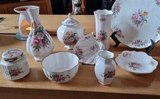 8 x Piece Set Aynsley Howard Sprays Fine Bone China. Perfect (LARGE PLATE SOLD)