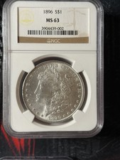 1896 MORGAN DOLLAR NGC MS63