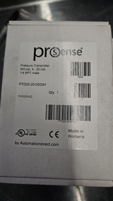 #ad Prosense PTD25 20 0500H Pressure Transmitter 0 500PSI 32VDC 4 20mA 1 4 Male NPT $74.99