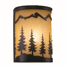 Yosemite 1-Light Wall Sconce in Rustic and Fl...