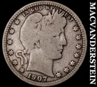 1907-S Silver Barber Quarter - Scarce  Semi-key  Better Date  No Reserve  #i7608