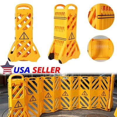 13 Foot Driveway Fence Expandable with Wheels for Industrial Or Residential Use