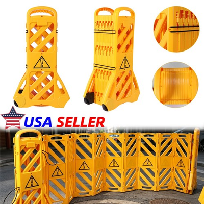 #ad 13 Foot Driveway Fence Expandable with Wheels for Industrial Or Residential Use $278.11