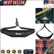 Soft Neoprene Sax Neck Strap with Swivel Hook - Ideal for Alto & Tenor Players