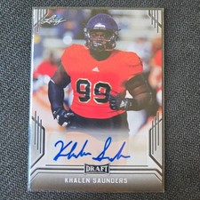 2019 Leaf Draft - Khalen Saunders #BA-KS3 Auto (AU)