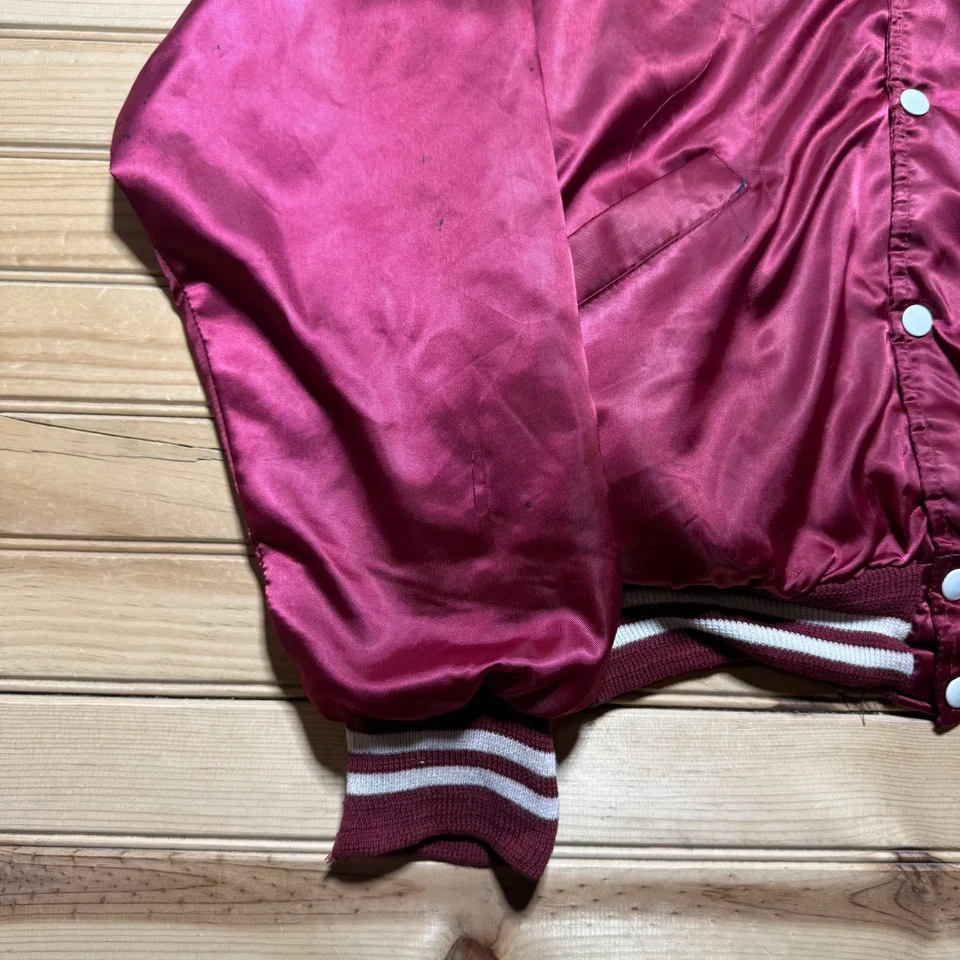 Vintage 80s Philadelphia Phillies MLB Full Button Satin Bomber Jacket Size Large - Image 4 of 4