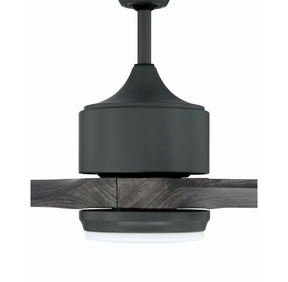 NIB! Craftmade Mobi 60" Outdoor Ceiling Fan w/ LED Lights, Aged Galvanized Gray - Image 4 of 4