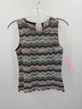 Pre-Owned M Missoni Blue Size 42/8 Knitted Multicolor Tank Top
