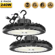 2Pack LED High Bay Shop Light 240W Warehouse Industrial Grade UL Listed 36000lm