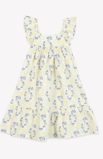 NWT Bonton Girls Célia Limone print dress size 2; Summer