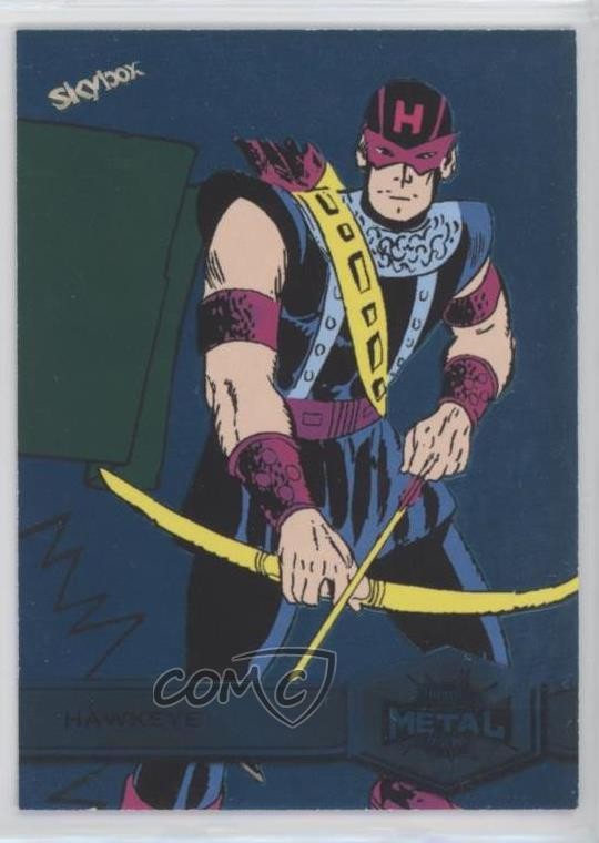 2022 Marvel Metal Universe Spider-Man Turquoise Light FX 13/50 Hawkeye #131 2qf