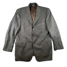 Chiarelli Blazer Mens 44R Gray Chiait Suit 10 Jacket Wool 3 Button Sport Coat