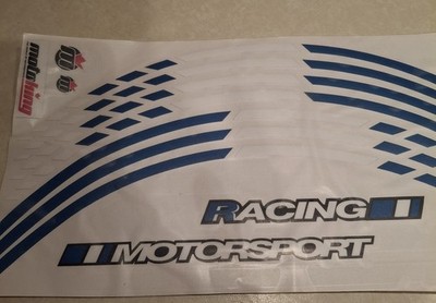 BMW Motorad- Felgenrandaufkleber RS komplettset blau Disigne 2