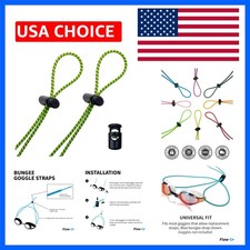 Flow Goggle Strap Kit 2-Pack - Replacement Bungee Cord Straps for Swim Goggles