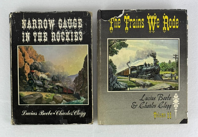 Lot of 2 Beebe & Clegg Railroad Books: Narrow Gauge & Trains We Rode Vol II 1966