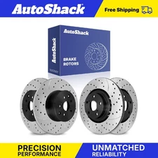 Front Rear Drilled Slotted Brake Rotors for Toyota Highlander Sienna 3.5L