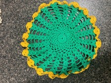 Vintage Handmade Crochet Lace Table Runner Doilie Cotton Australia 20cm Retro