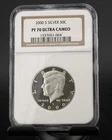 2000-S Silver 50C Kennedy Half Dollar PF 70 Ultra Cameo NGC