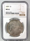 1899 Morgan Silver Dollar NGC MS61 - Semi-Key date